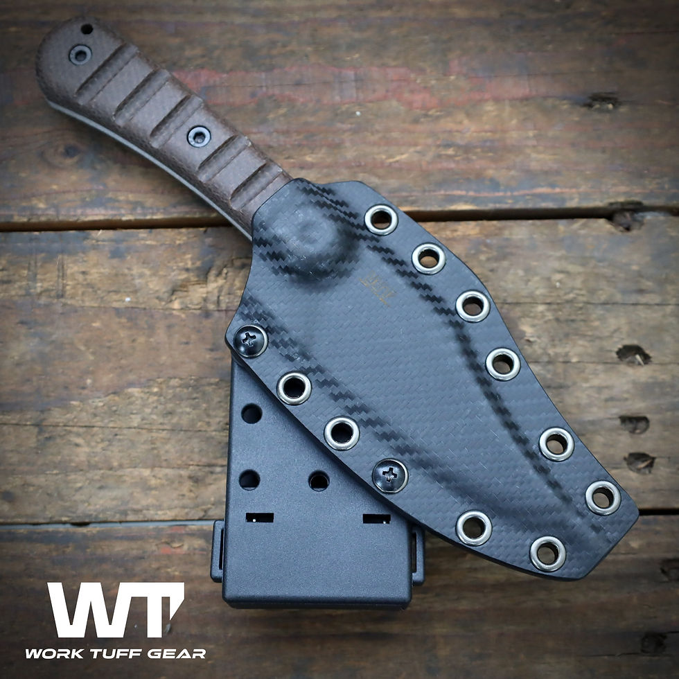 Thumbnail: Espuela(Bohler K329)/Light SP/Black Burlap Micarta Grip /Carbon Fibe