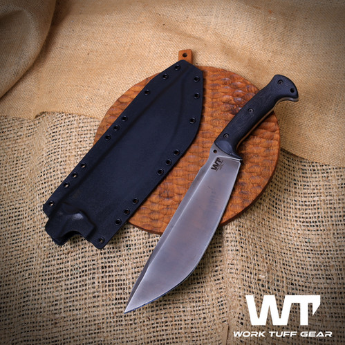 Nomad Camp 9-NC (K340)-Toxic APO /Black Canvas Micarta | Work Tuff