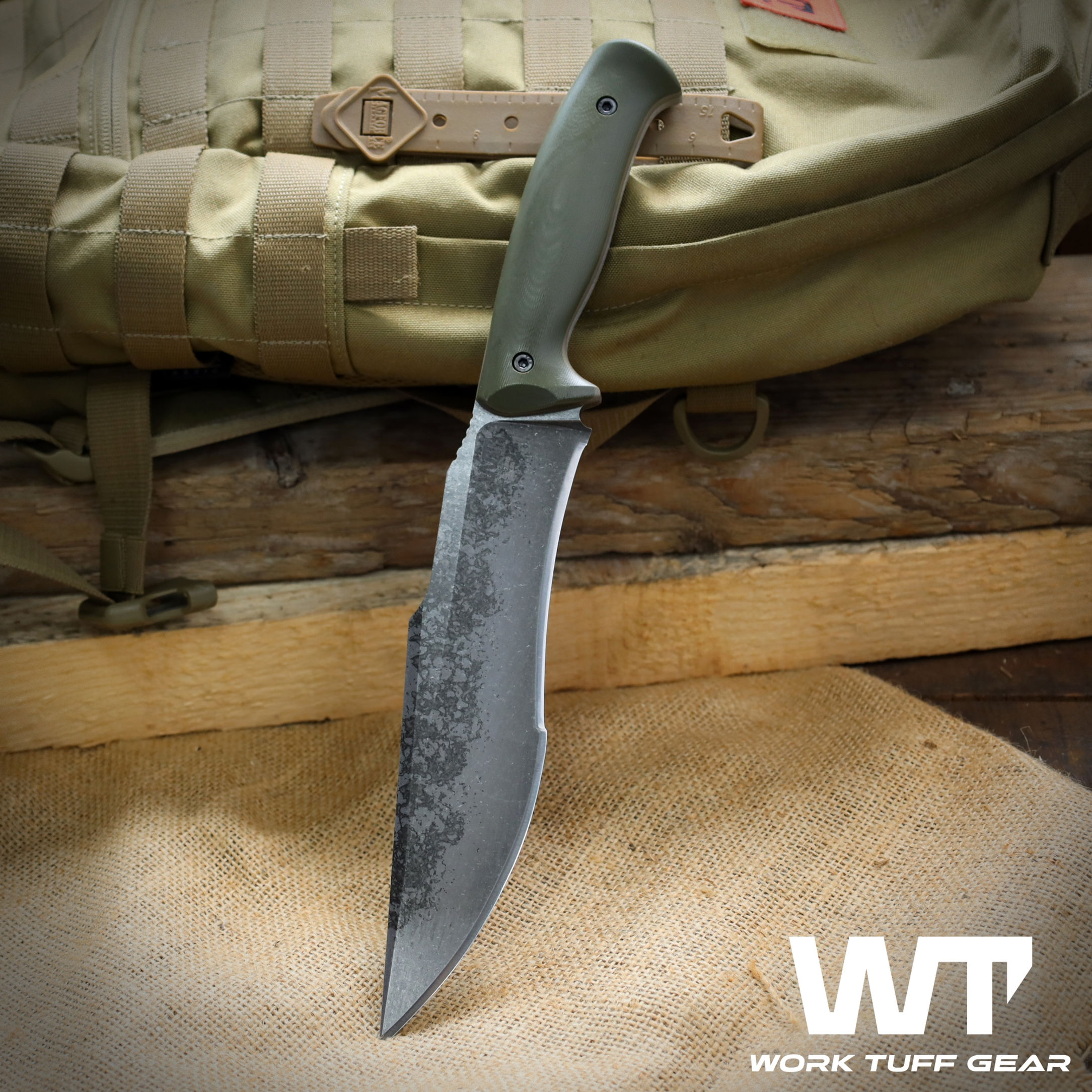 Lanzeta (NC)- APO washed / (SK85)-ODG Grip/Black Kydex Sheath