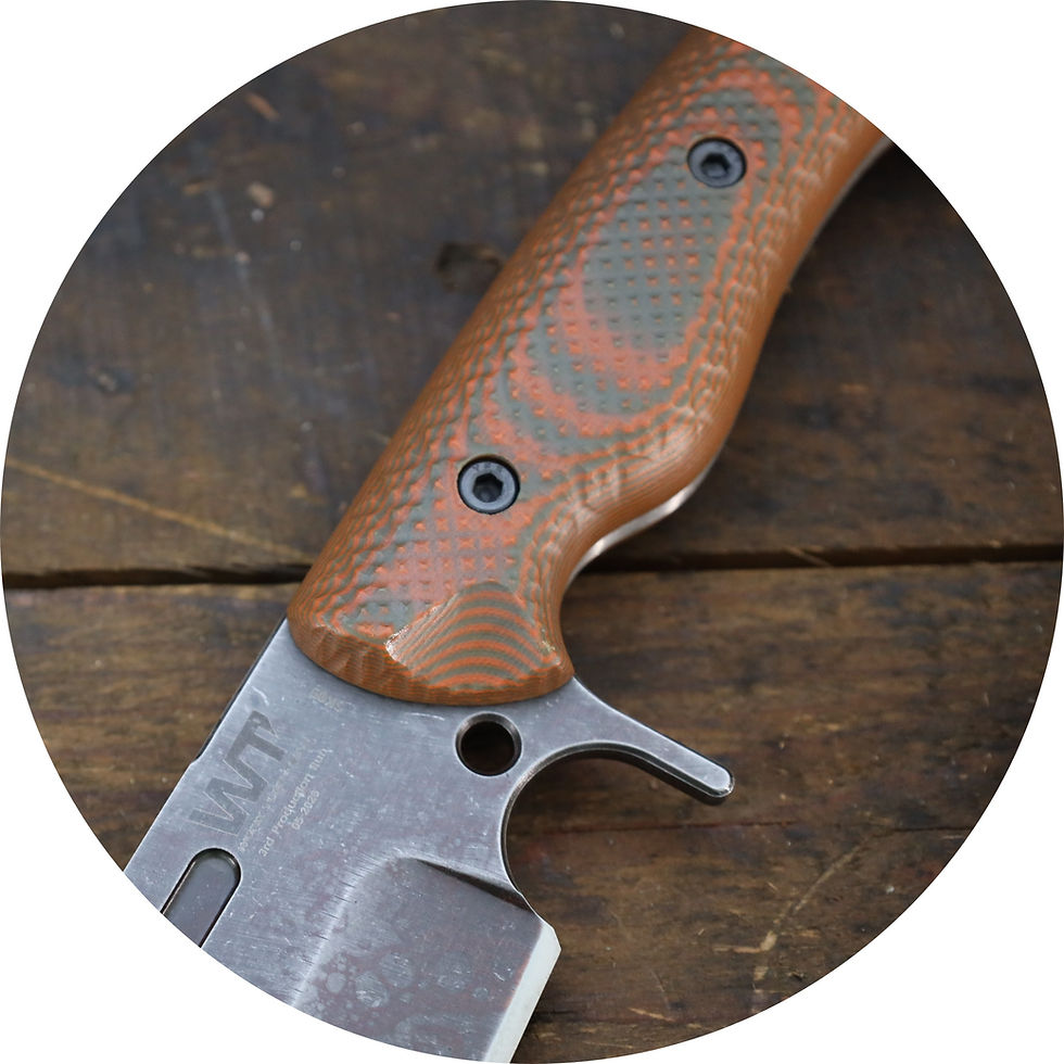Miniaturbild: PWB-7 (C)-SK85/Copper washed/Hunter Orange Gator Grip/ODG Kydex sheath