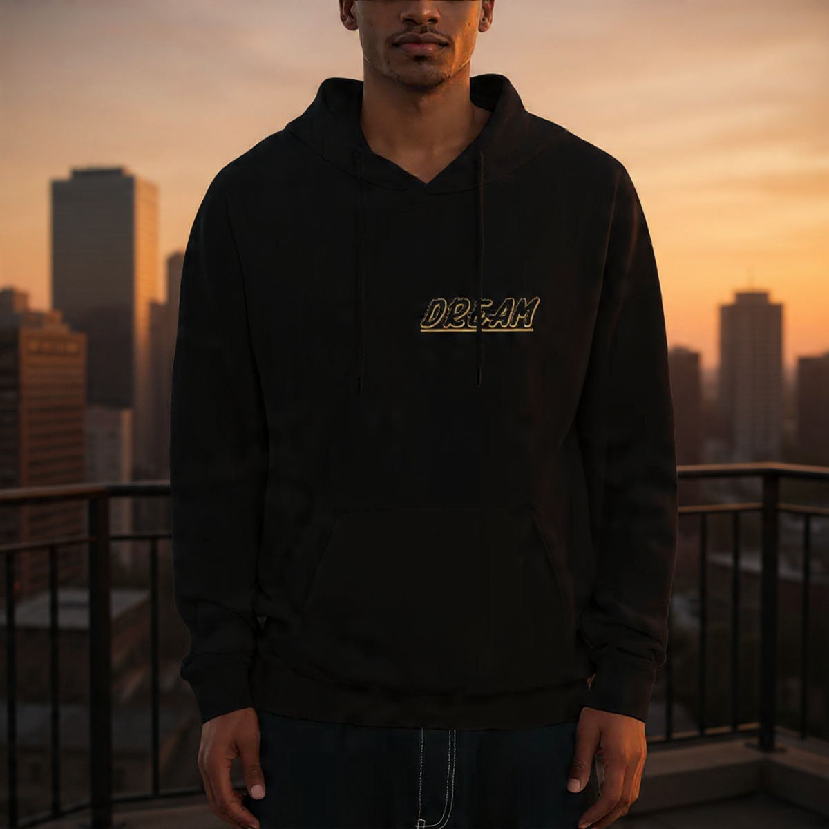 Unisex Fleece Hoodie with Drawstring ''DREAM'' #brokeology