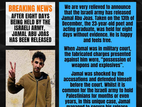 Good news: Jamal Abu Joas released