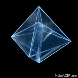 Geometric shape moves in space