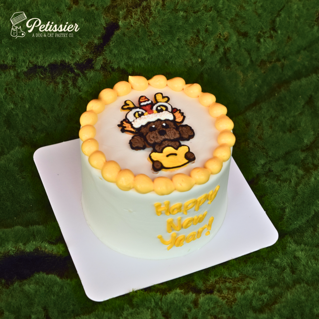 Chinese New Year pet cake (yellow)
