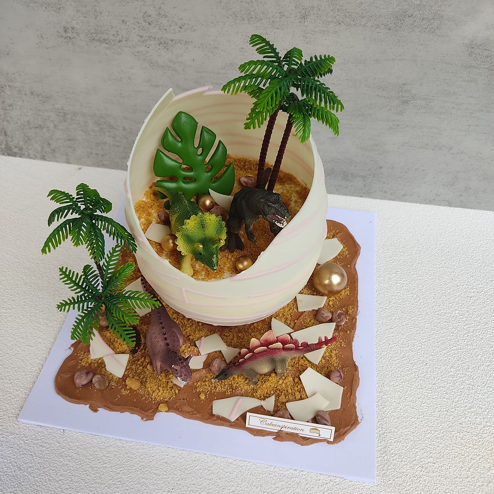 Thumbnail: Dino Egg Fondant Customized Cake