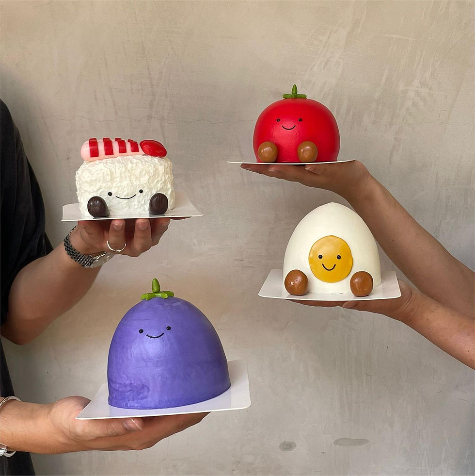Thumbnail: Petite eggplant plushie cake