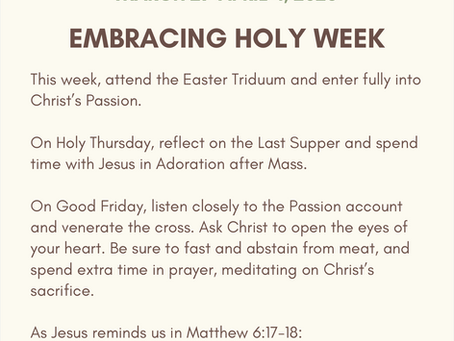 Lenten Passport: Week 7