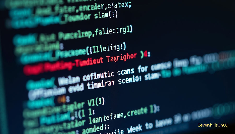 Close-up view of a computer screen displaying a warning message about online scams