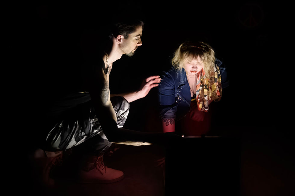 Paul Yount as Annas offers Mars Madison as Judas "Blood Money" for Turing on Jesus