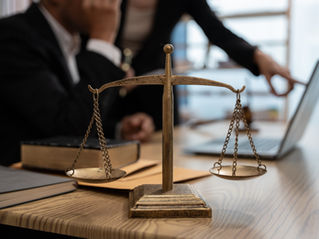 The lawyer's desk.