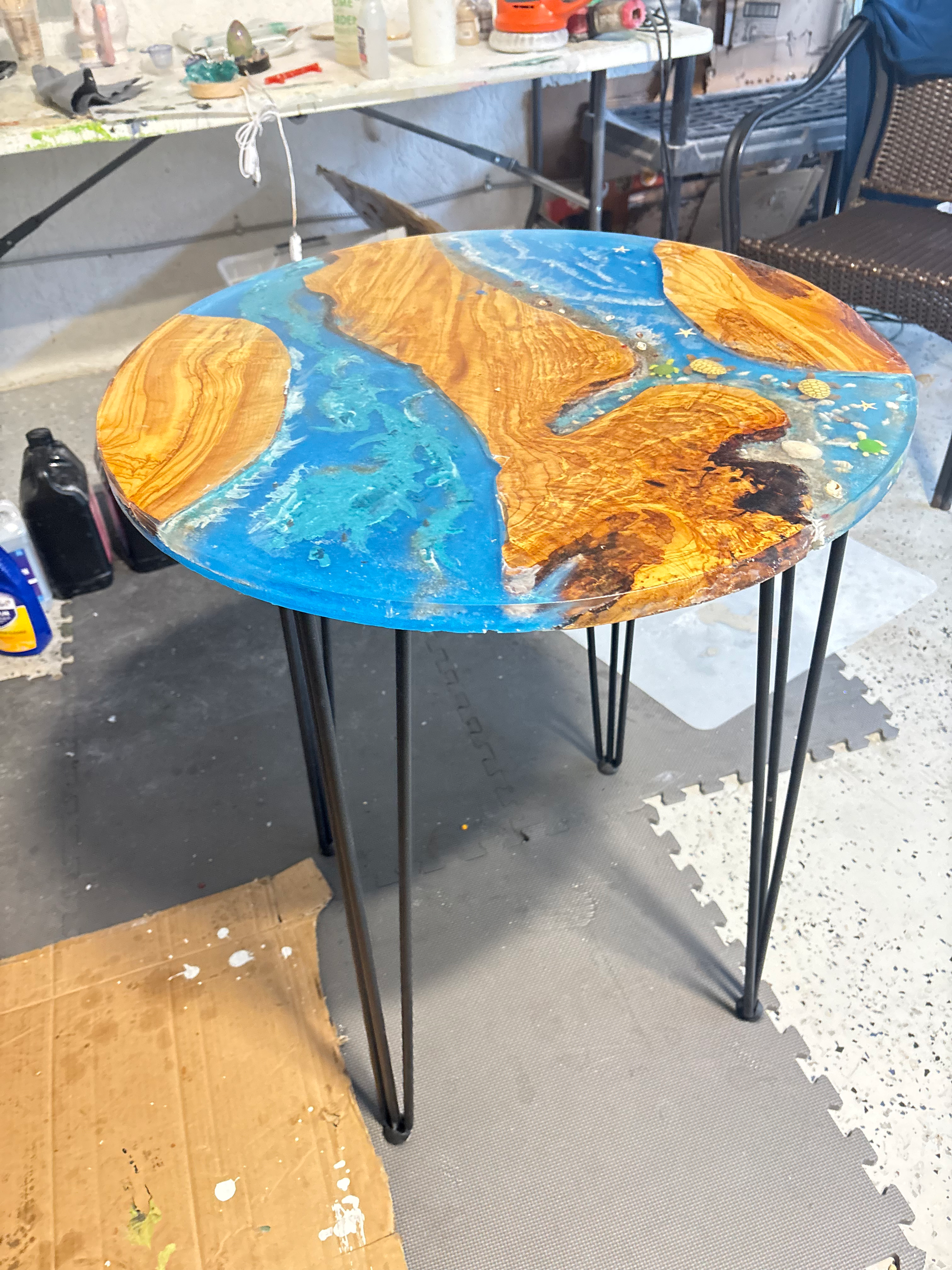 Sea & Land Acrylic Table