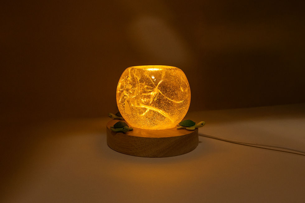 Thumbnail: Yellow Tea Light Candle Hold With Turtles