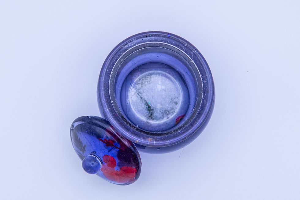 Thumbnail: Purple Jar with Pressed Flower Lid
