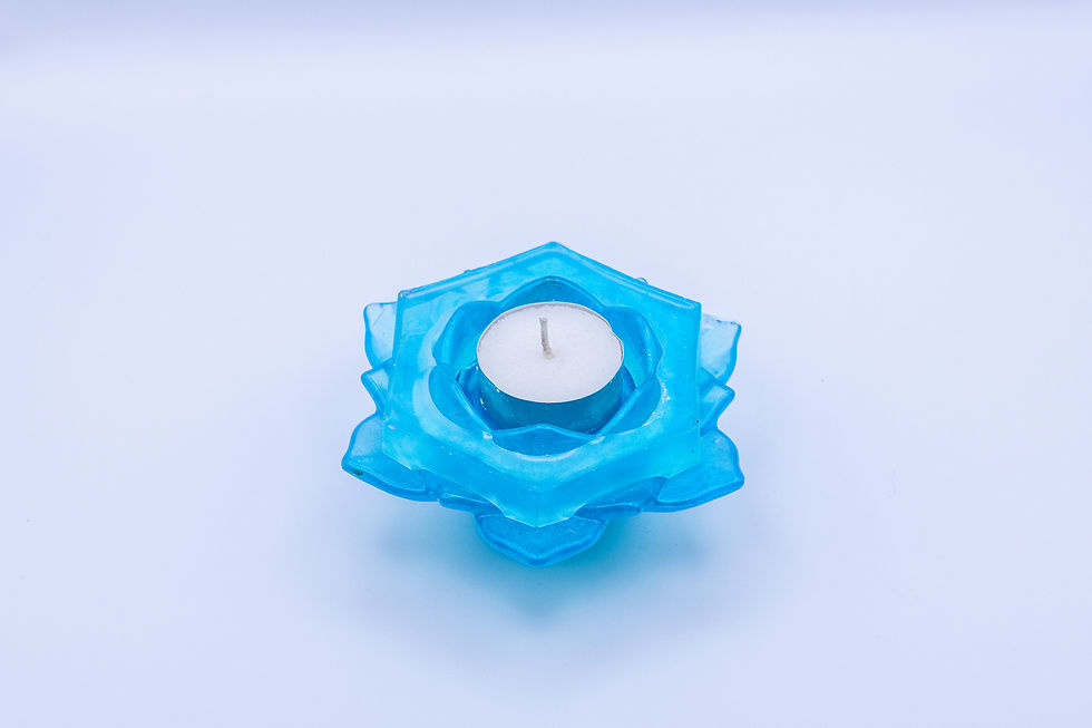 Thumbnail: Blue Flower Tealight Holder