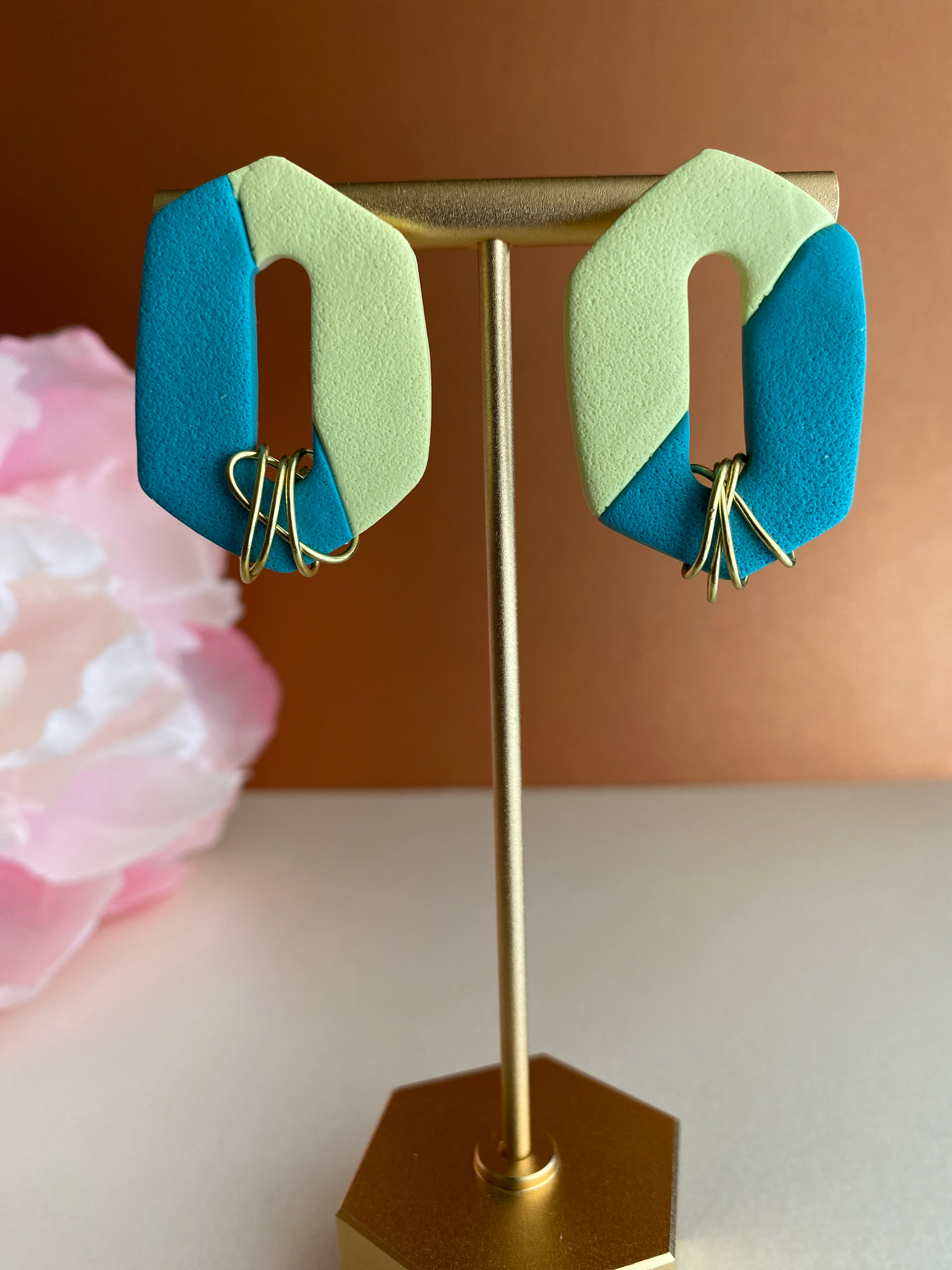 Ciliaris Color Block Stud Earrings