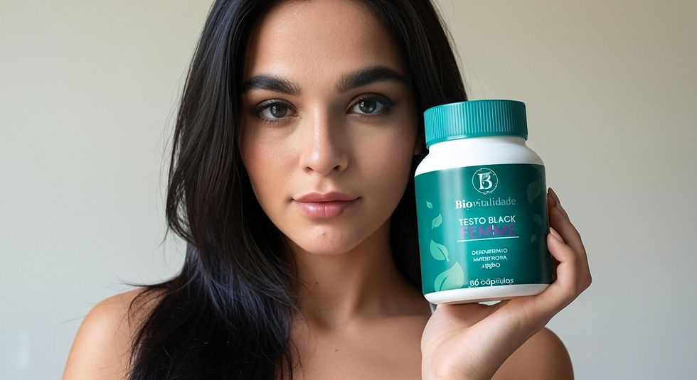 Mulher segurando produto bio vitalidade