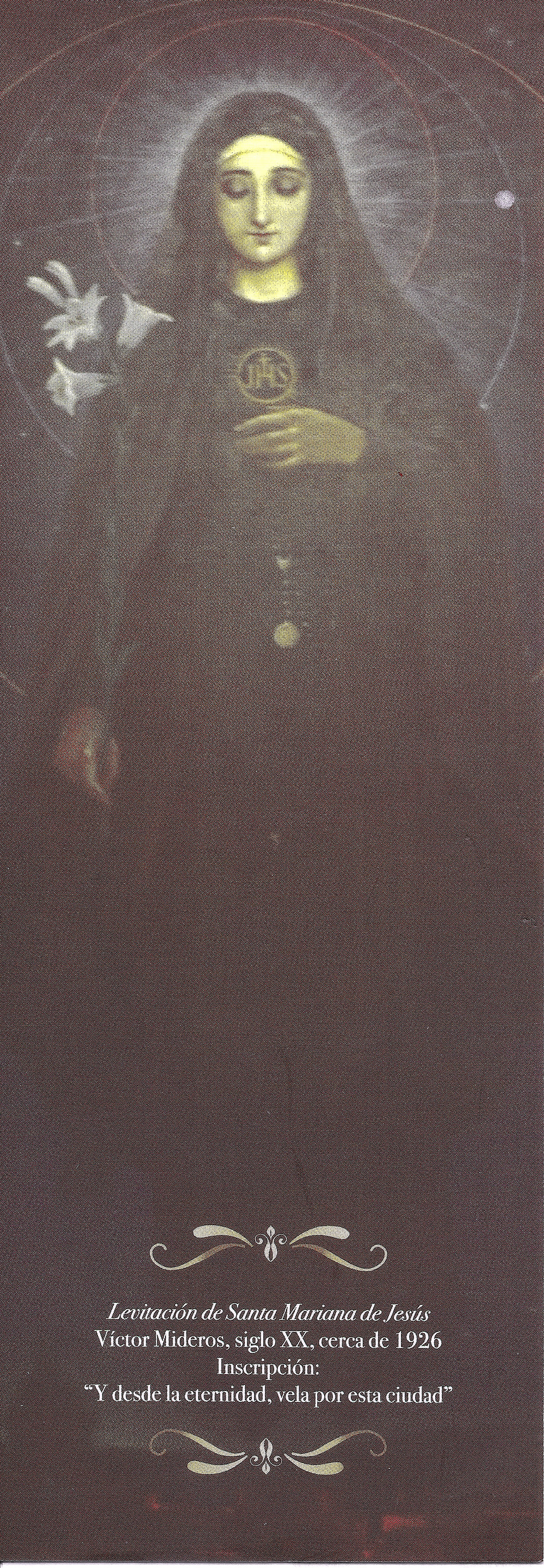 Levitación de Santa Mariana de Jesús, Óleo de Víctor Mideros, siglo XIX