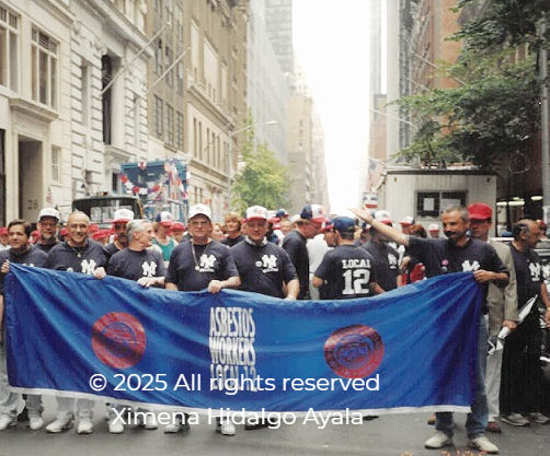 Participando en el Labor Day Parade en Manhattan (1996). Dennis Ippolito recorría la ciudad, para supervisar el cumplimiento de las regulaciones laborales en los proyectos de construcción.