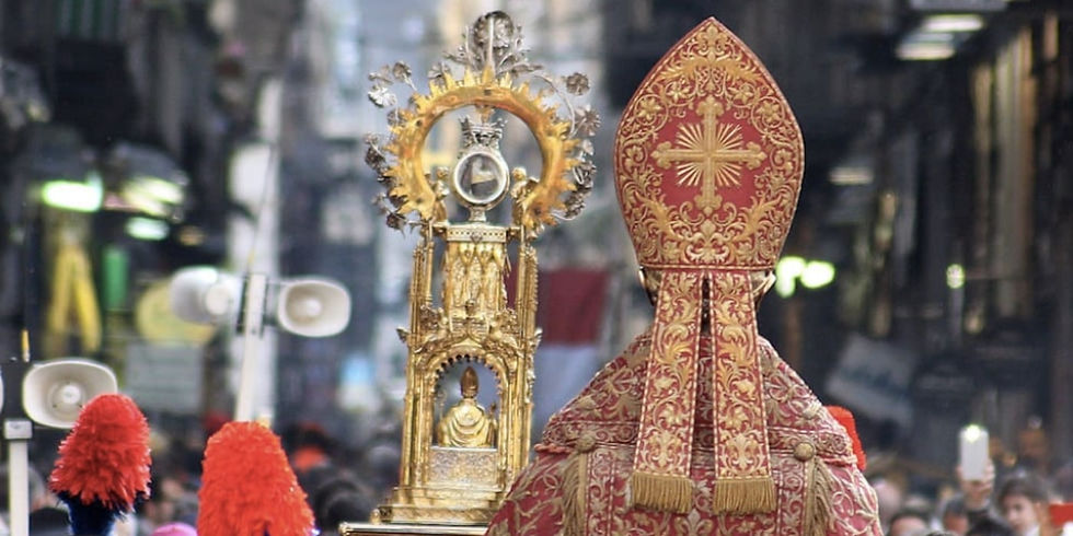 Procesión de San Genaro en Nápoles.