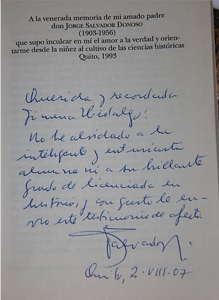 Dedicatoria del Dr. Jorge Salvador Lara