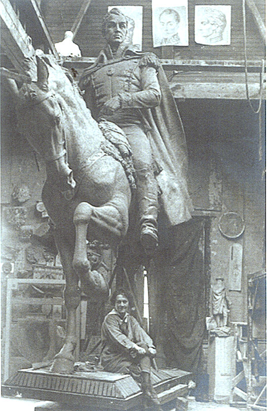 Escultura fundida en bronce.