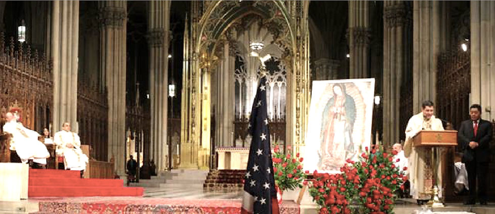 Nuestra Señora de Guadalupe tiene un lugar especial en la Catedral de San Patricio en la Quinta Ave. de Nueva York.