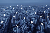 Map-pin-flat-of-network-connection-in-ci