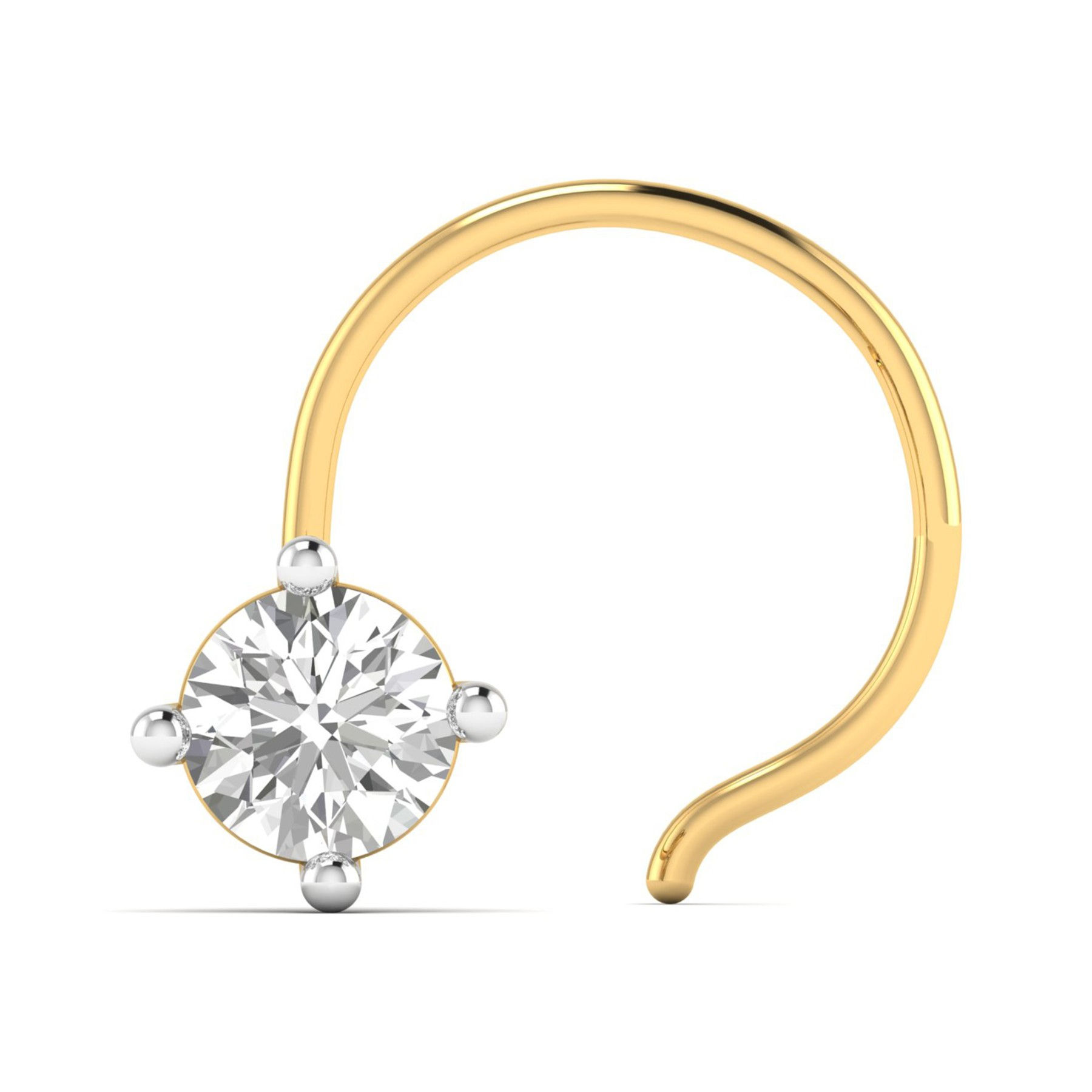 Nosepin 0.26 Carat TW of Lab Grown Diamond in 18kt Yellow Gold