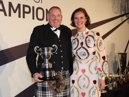 Our 2022 BHC Champion collects his trophy at the Motorsport UK Night of Champions