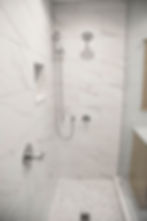 BLUE AND BRASS SHOWER