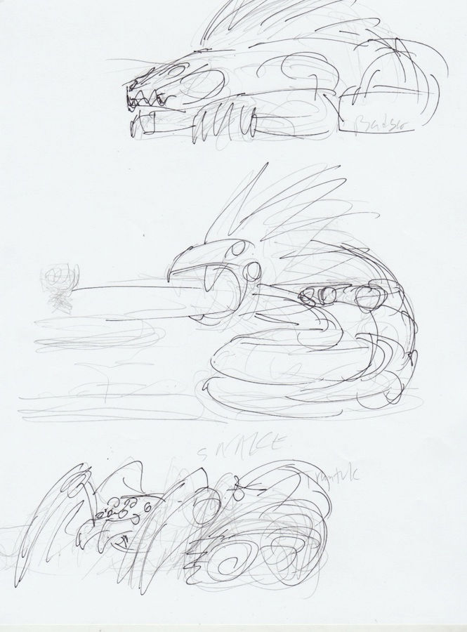Canary, character design, 2D Game art, sketch