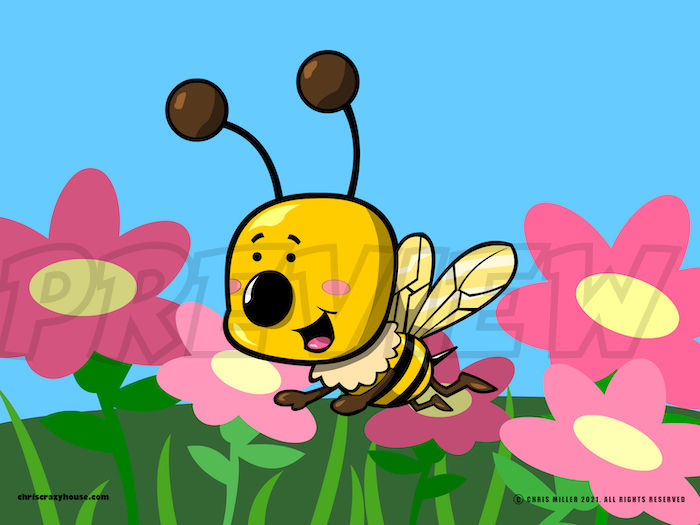 Bee, kids, Vector art, Cartoon, spring