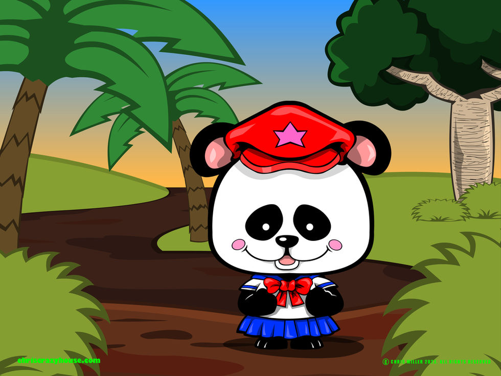 Pretty Panda the new girl from a far away land