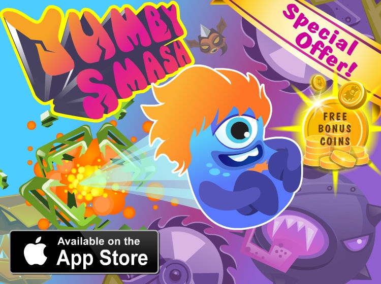 Yumby, Ad, Marketing, Smash, Toss, concept art, 2D Game design, Game Design, Game Art,