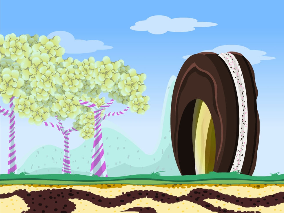 Yumby, Ad, Smash, Toss, concept art, 2D Game design, Game Design, Game Art, Concept Art, Backgrounds