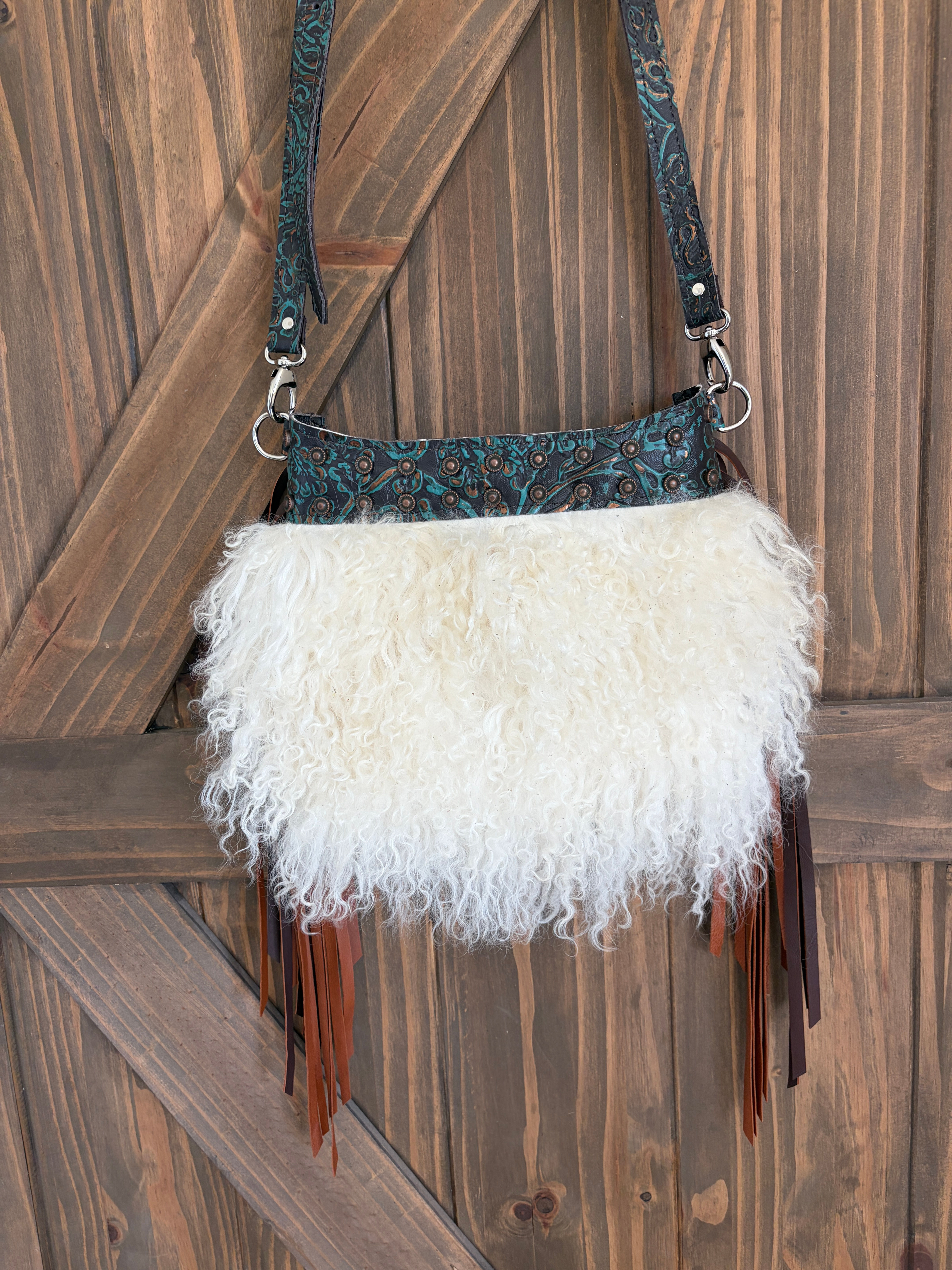 #310 Teal Woolie Bag