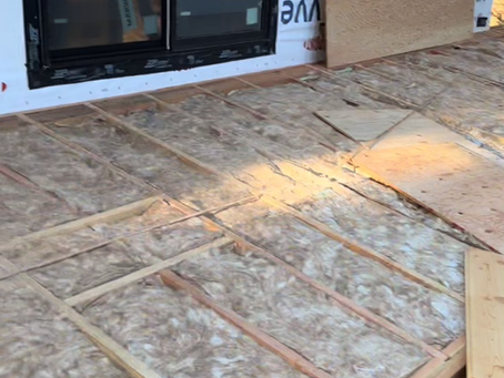 Roof framing and insulation of a custom home built in Sonoma County by Northern hills construction