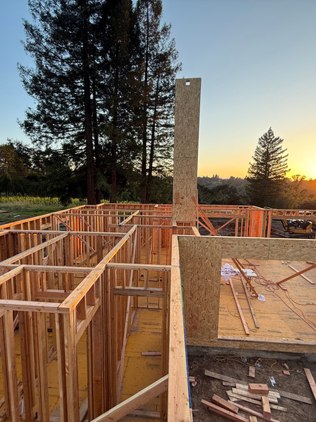 Walls and floor system of new custom frame 