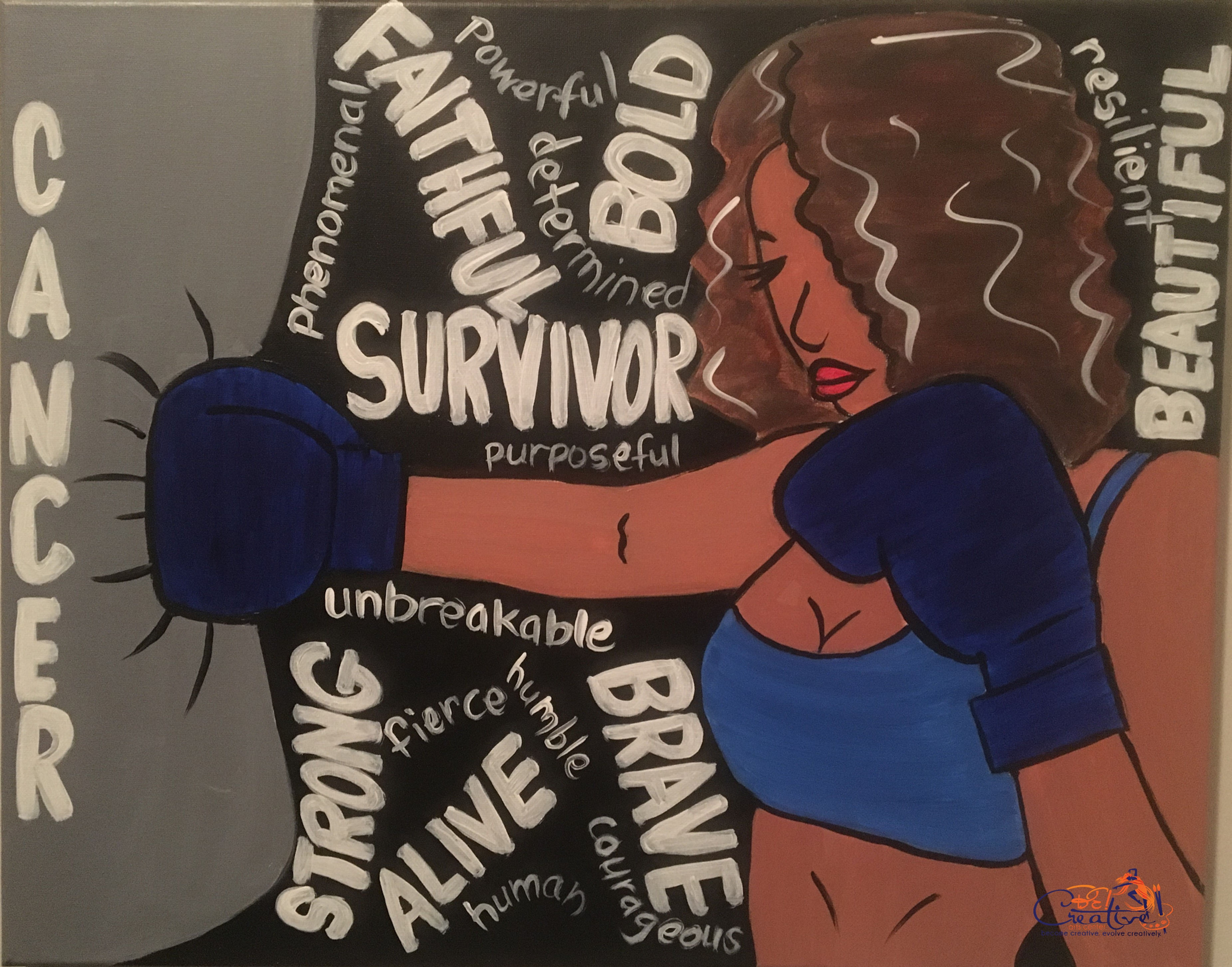 Paint Party "To-Go"- KNOCK'EM OUT (FEMALE)