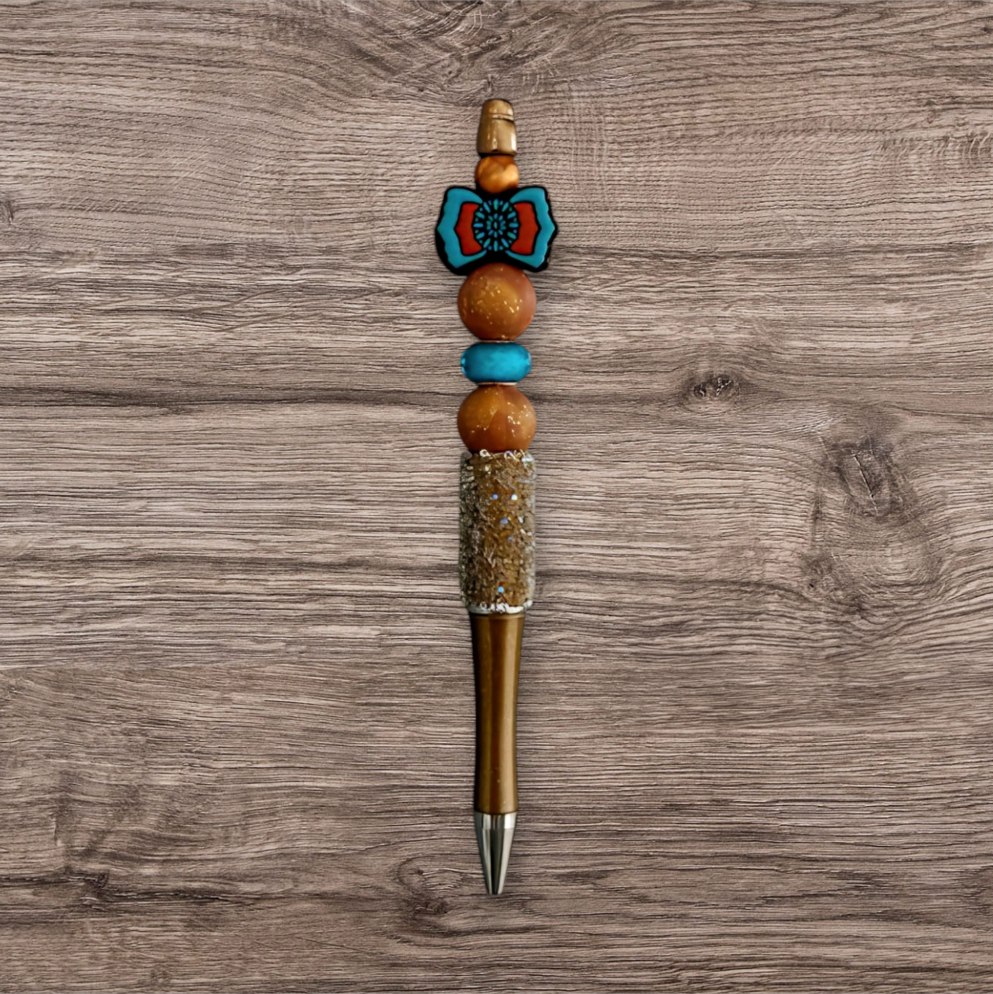 Turquoise Squash Bow Pen