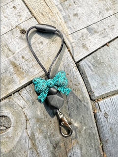 Thumbnail: Teal and Black Aztec Bow
