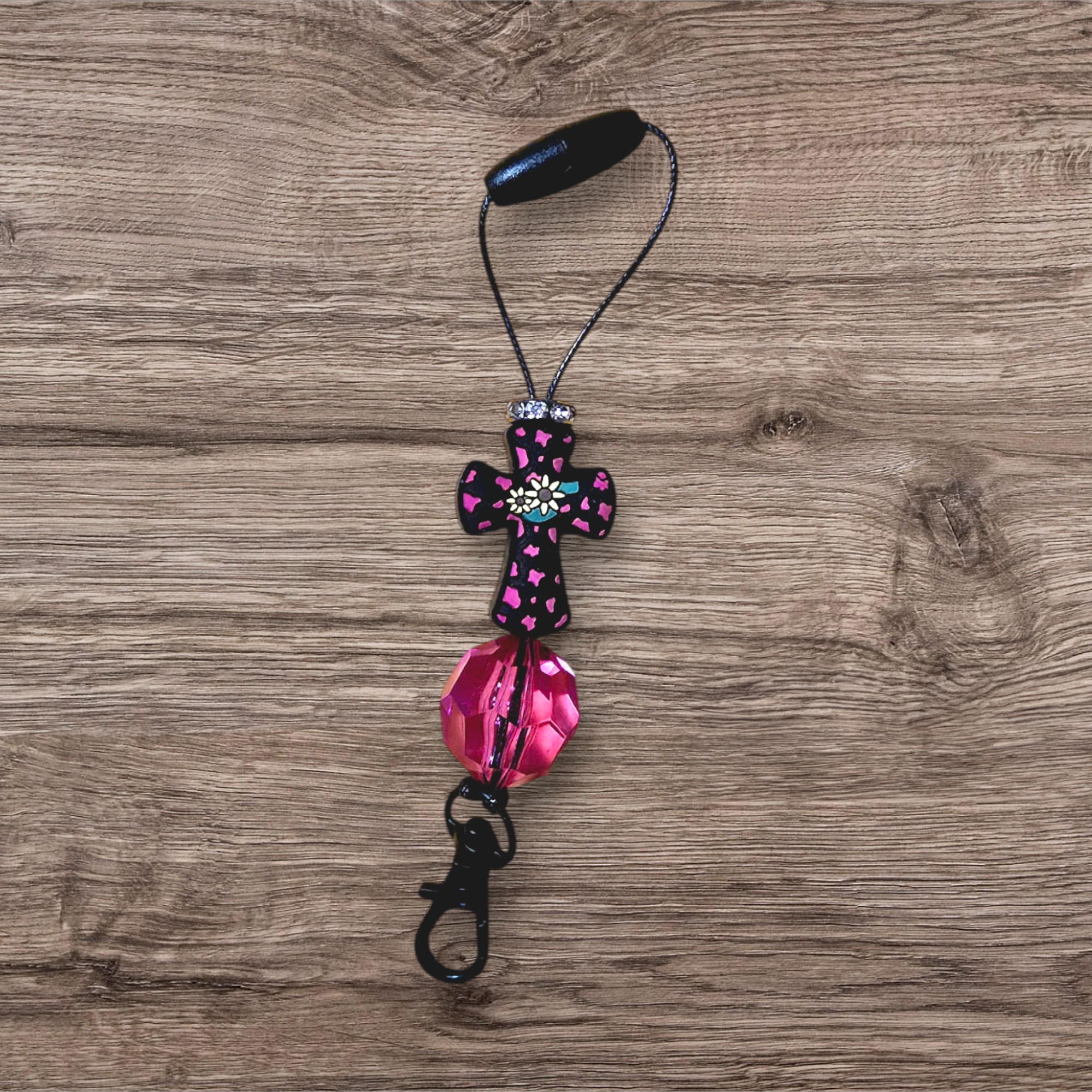 Pink Cross Freshie Hanger