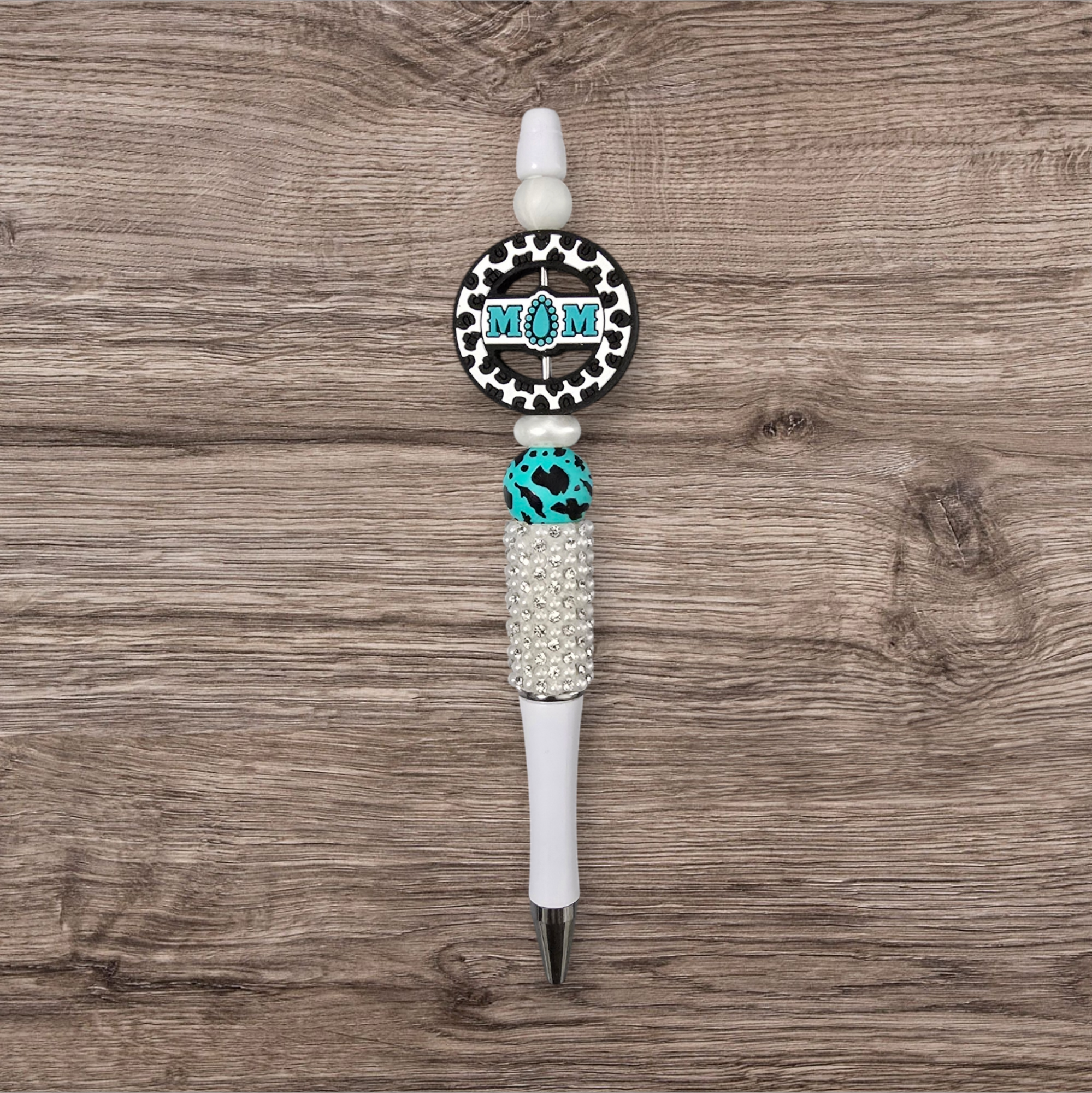 White Round Mom Pen