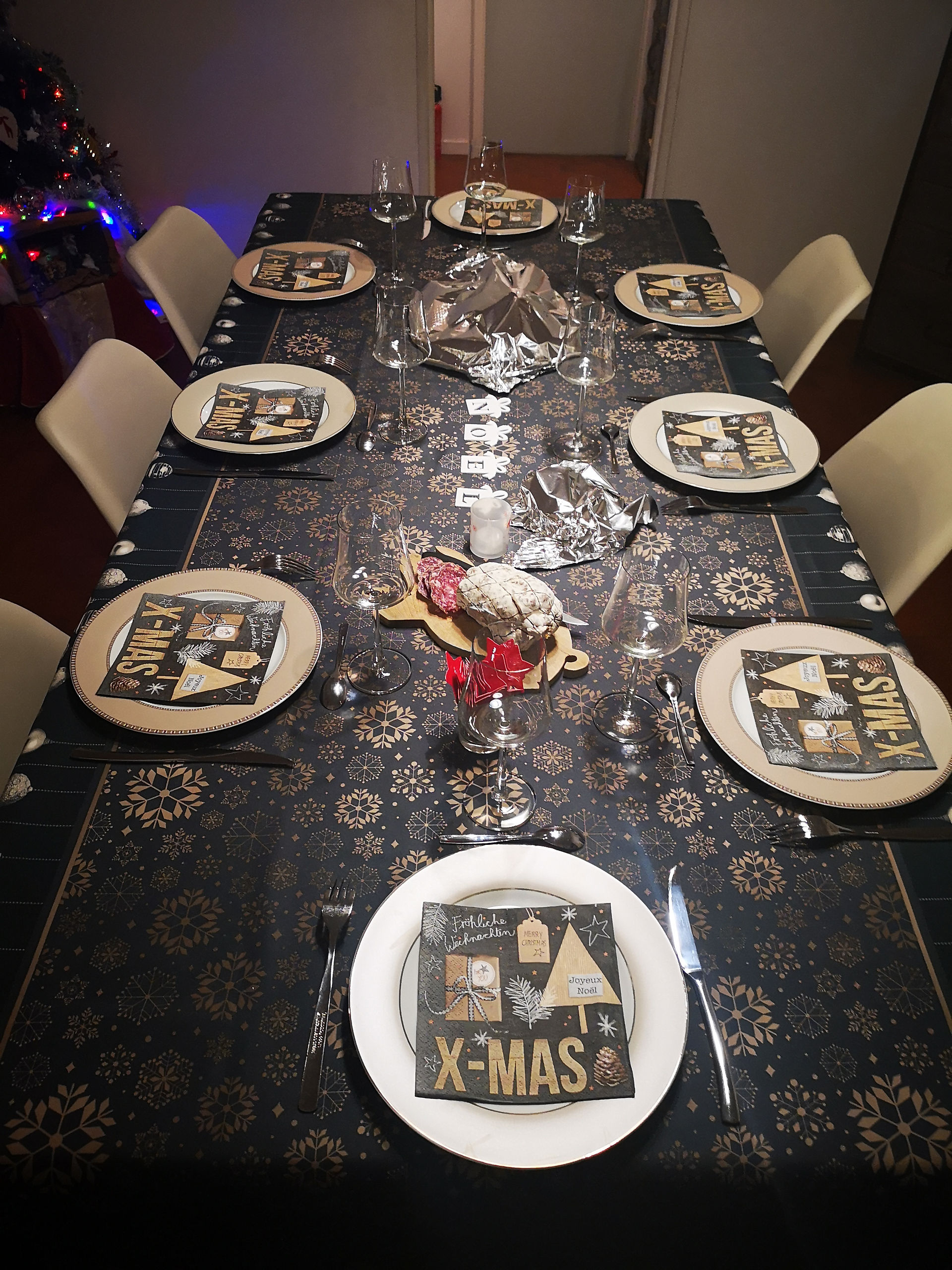 Table Noël Gris