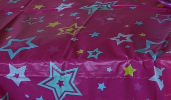 Nappe rose theme étoiles