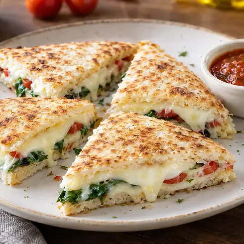Cheesy Grilled Pitta with Tomato and Spinach 1280x853.webp