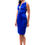 Thumbnail: Cobalt Blue Crepe Back Stretch Satin Panel Dress