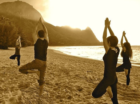 yoga by the sea, oceanside private yoga kauai