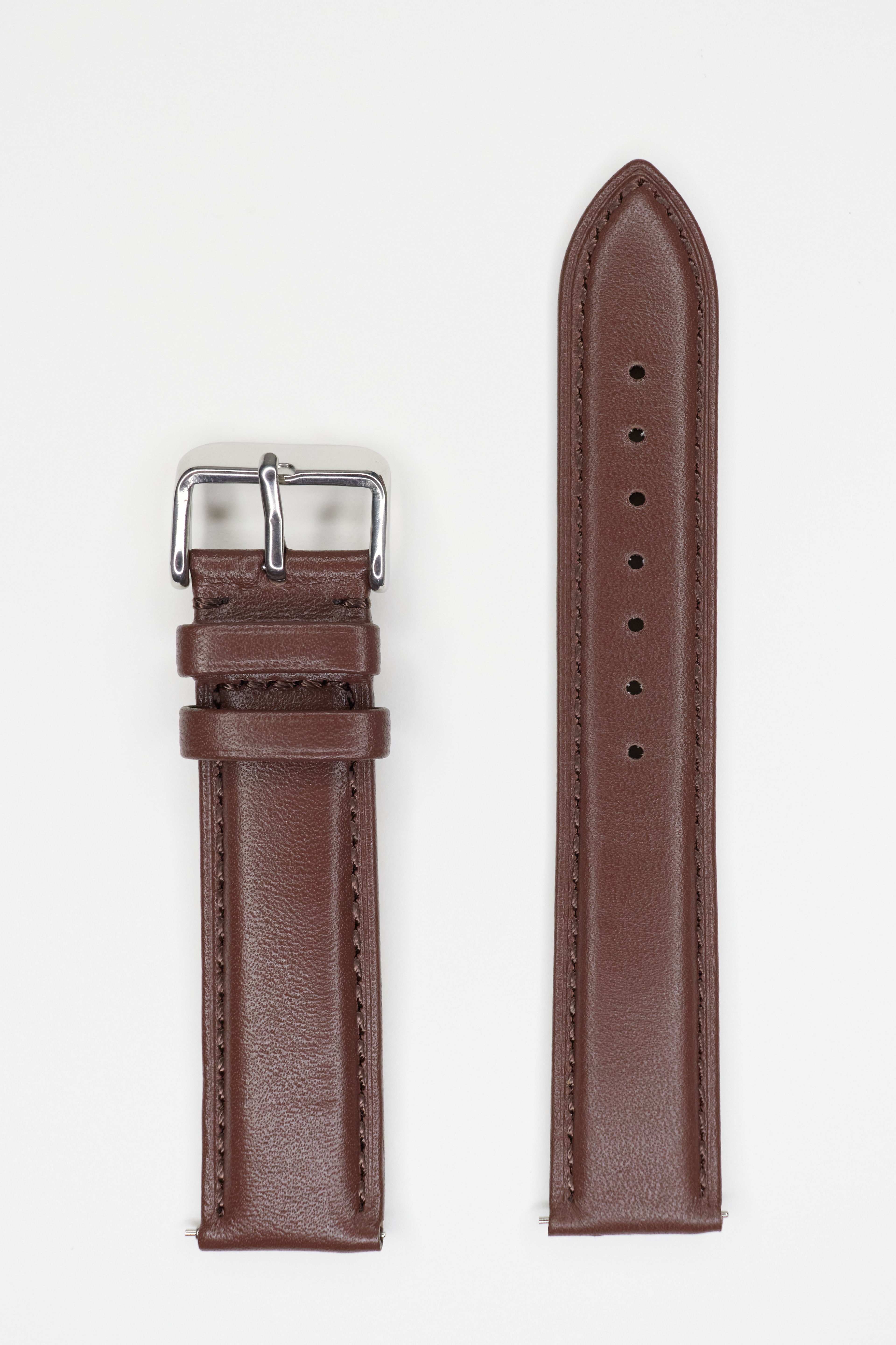19mm Brown Leather Watch Strap