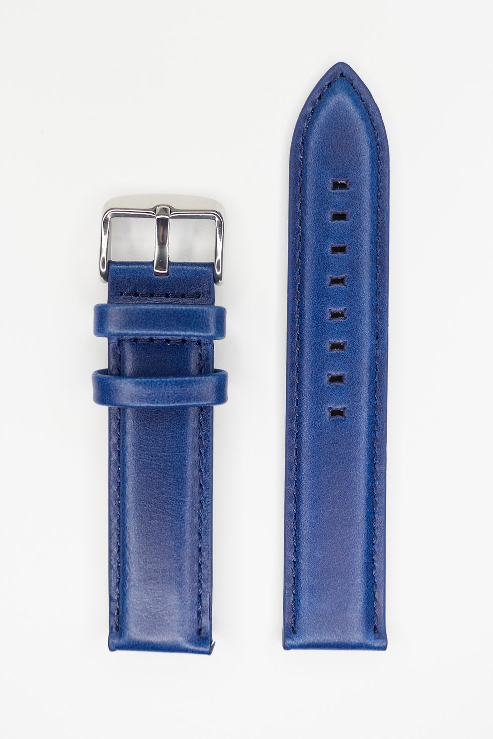 20mm Blue Leather Watch Strap